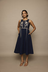 navy crystal rose