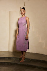 Silver flora lilac dress