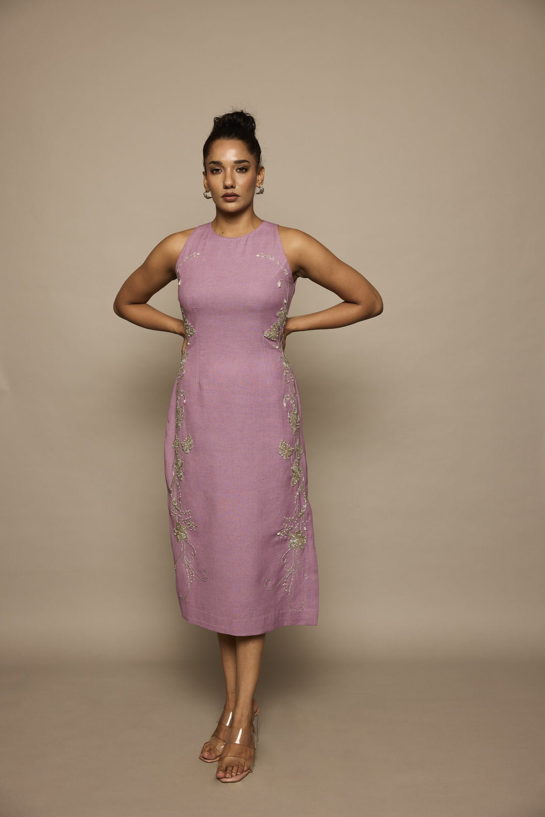 Silver flora lilac dress