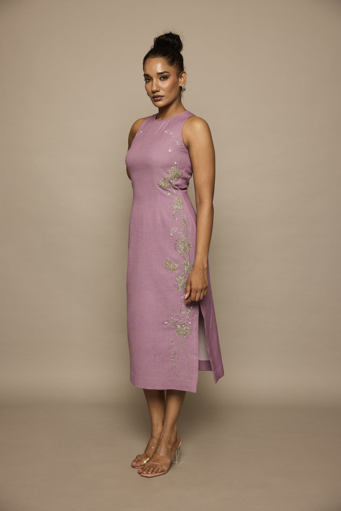 Silver flora lilac dress