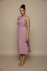 Silver flora lilac dress