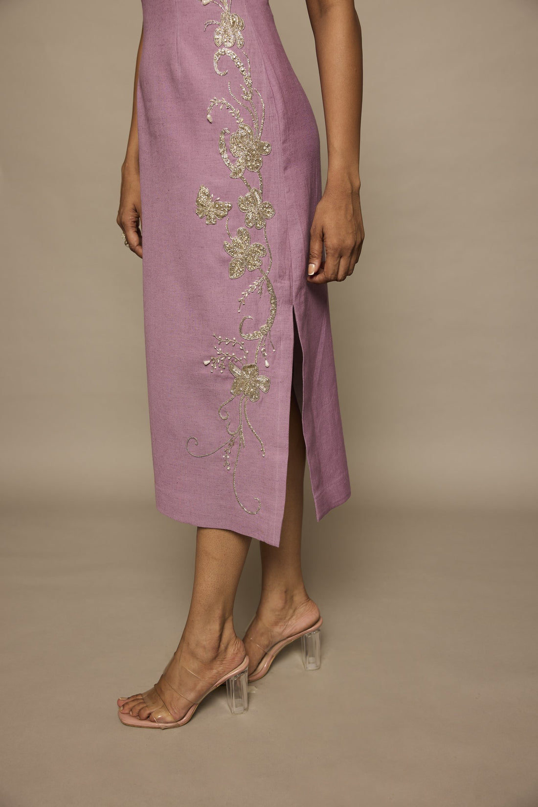 Silver flora lilac dress