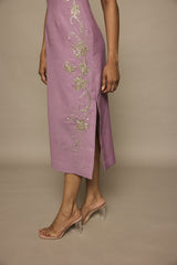 Silver flora lilac dress