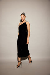 The Glimmer Cascade dress