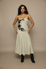 The Sage floral midi