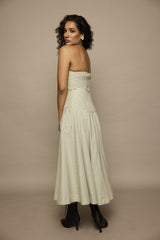The Sage floral midi